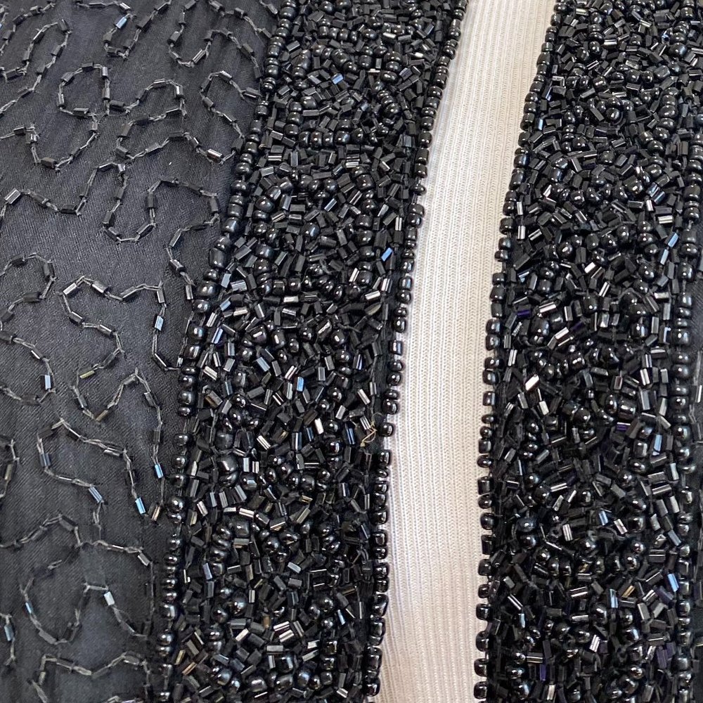 📌Laurence K. Vintage Elegant Sequin Silk Jacket - Picture 13 of 16